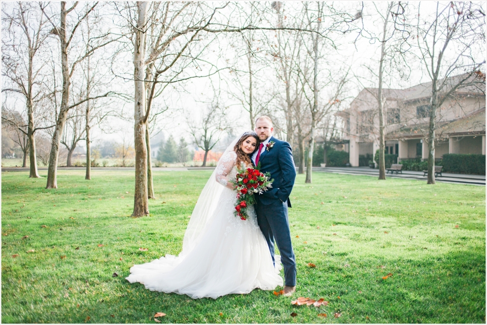 Sacramento Winter Wedding Photos Bride and Groom