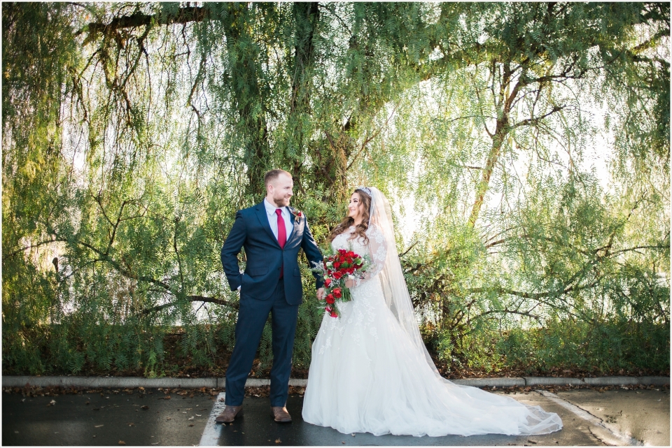 Sacramento Winter Wedding Photos Bride and Groom