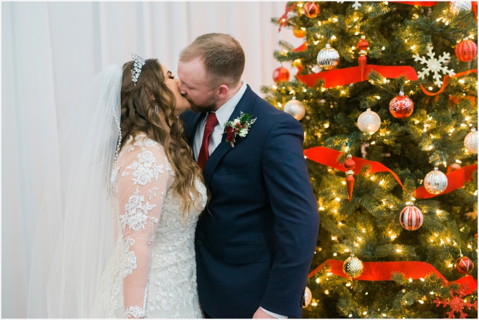 Sacramento Winter Wedding Photos Bride and Groom Christmas